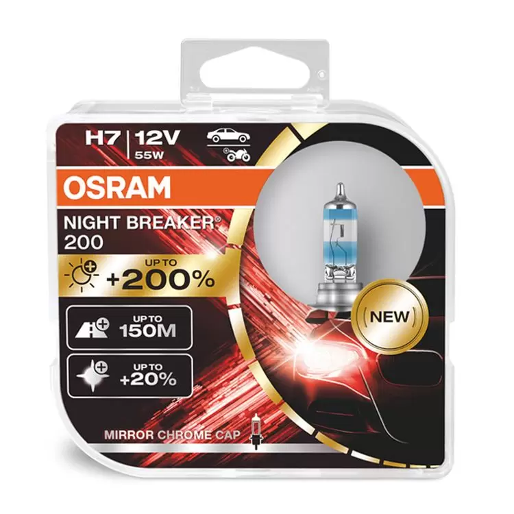 Ampoules puissantes H7 Night Breaker 200 d'Osram