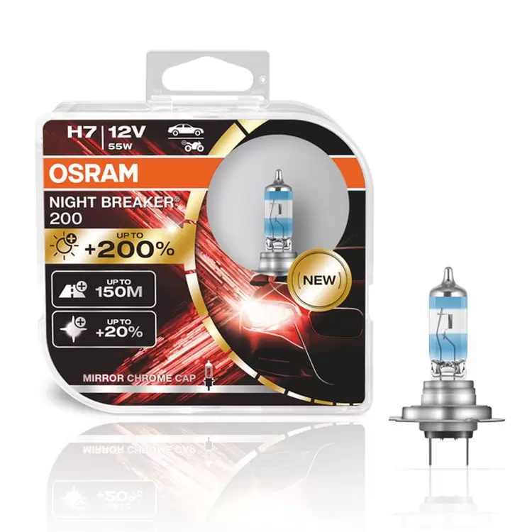OSRAM NIGHT BREAKER LASER H7 +150% Brighter Halogen Headlight Bulb