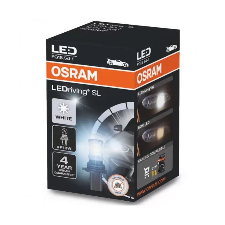 OSRAM LEDriving SL LED P13W 6000K Cool White, Single Car Bulb