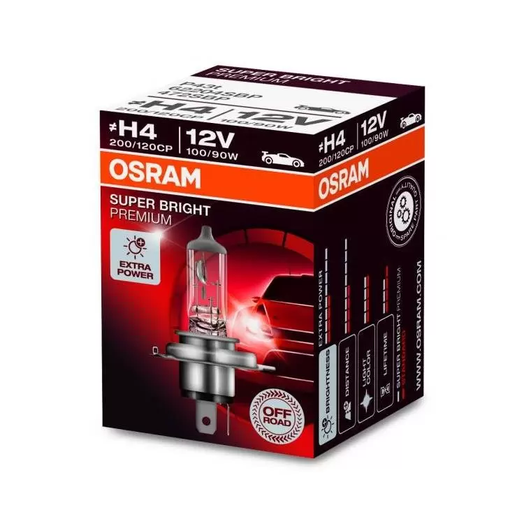 OSRAM Super Bright Premium 9003 (HB2/H4) Lamp