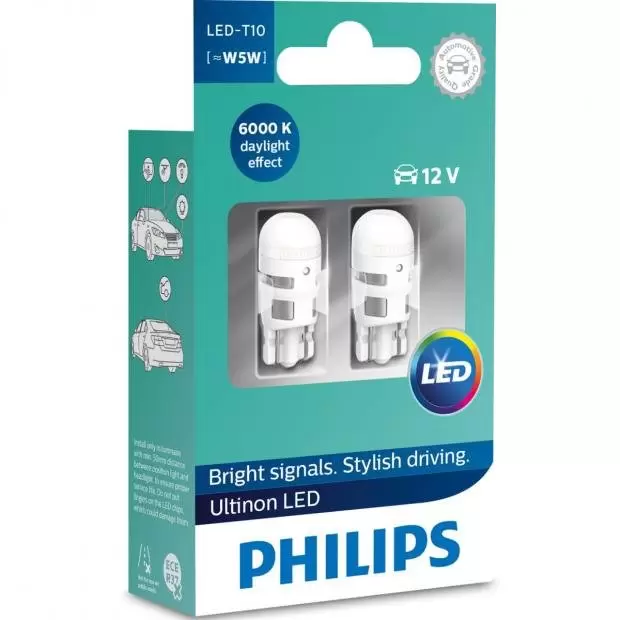 Philips X-tremeUltinon LED W5W 6000K Lamps (Twin)