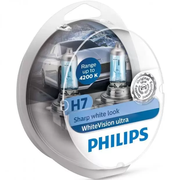 Philips WhiteVision Ultra H7 | Twin Headlight Bulbs | PowerBulbs