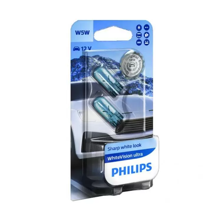 Philips 127998000KX2 X-tremeVision LED W5W T10 8000K CeraLight, Set of 2