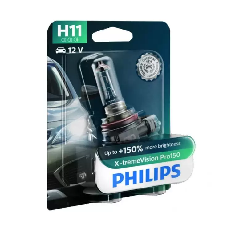 Philips X-tremeVision Pro150 H11, Single Headlight Bulbs