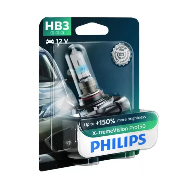  Philips H7 X-TremeVision Pro150 Headlight Halogen Headlight  Bulb 12972XVPS2 12V 55W Up to 150% More Brightness