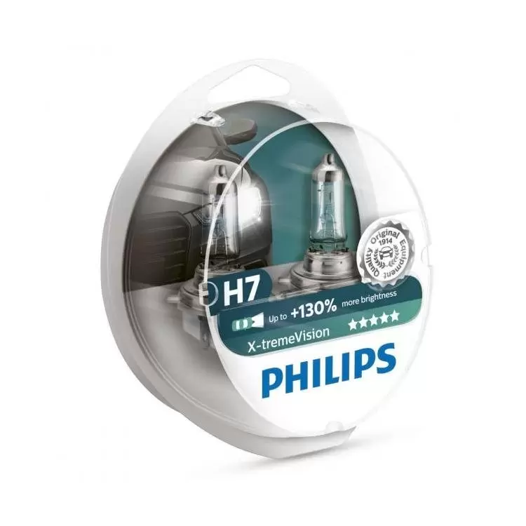 Philips X-tremeVision +130 H7 Car Bulbs (Twin)