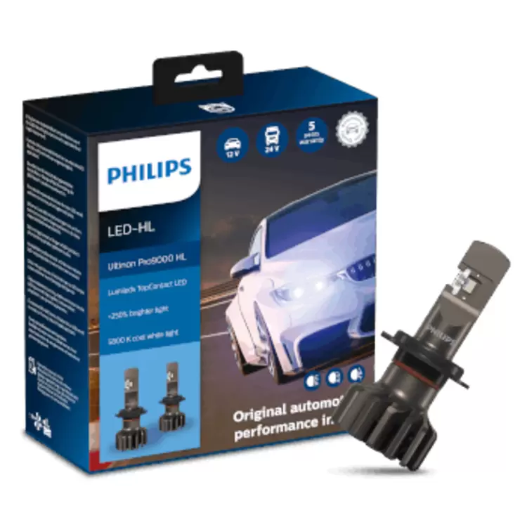 PHILIPS LED H7 Bulbs (2 pcs.) Ultinon Pro6000 +230% more light. Street  legal in Philips - buy best tuning parts in  store
