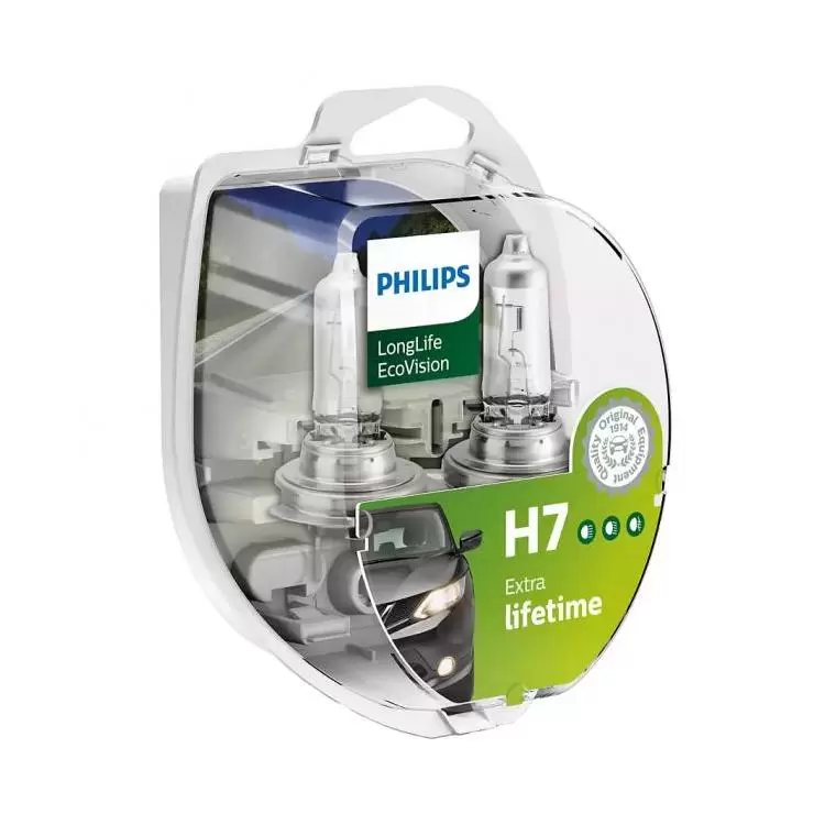 Philips Longlife EcoVision H7 Car Lamps (Twin)
