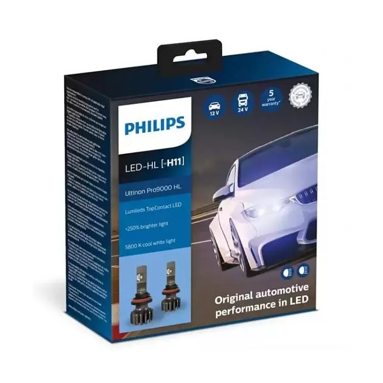 Kijker Nuchter uitzetten Philips Ultinon Pro9000 LED H11 | Twin Headlight Bulbs | PowerBulbs US
